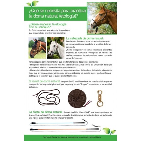 Cabezada de doma natural + ramal Fun Colour