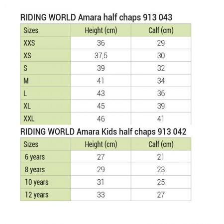 Polainas "AMARA" de RIDING WORLD