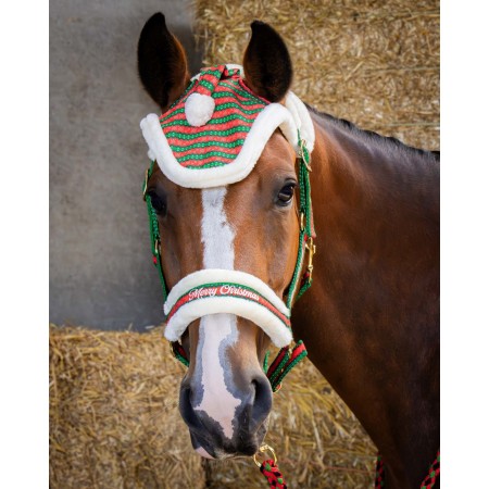 Pack de Cabezada de cuadra + Ramal + Orejeras "CHRISTMAS" de HARRY'S HORSE