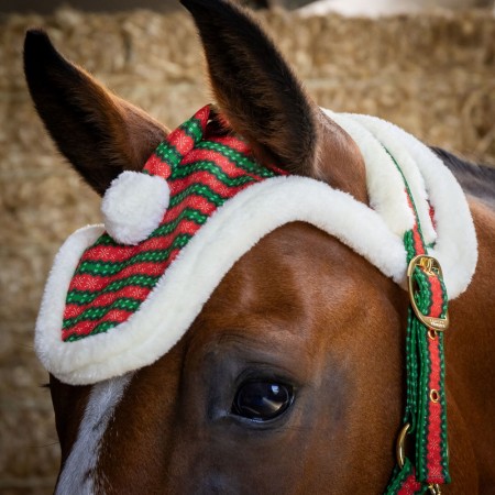 Pack de Cabezada de cuadra + Ramal + Orejeras "CHRISTMAS" de HARRY'S HORSE