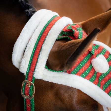 Pack de Cabezada de cuadra + Ramal + Orejeras "CHRISTMAS" de HARRY'S HORSE