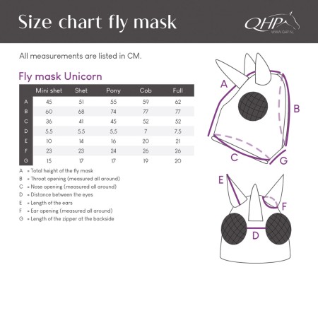 Máscara antimoscas "SUPER BUG UNICORN" de QHP