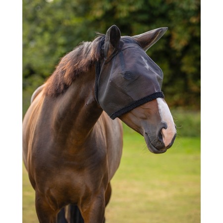 Mascara antimoscas con protección de orejas para caballo , potro o poni.