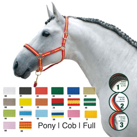 Cabezada de cuadra Banderas nylon doble de Zaldi