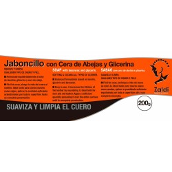 Jaboncillo para cuero con cera de abejas y glicerina Zaldi 2