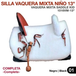 Silla vaquera mixta NIÑO 13" (32Cm) COMPLETA