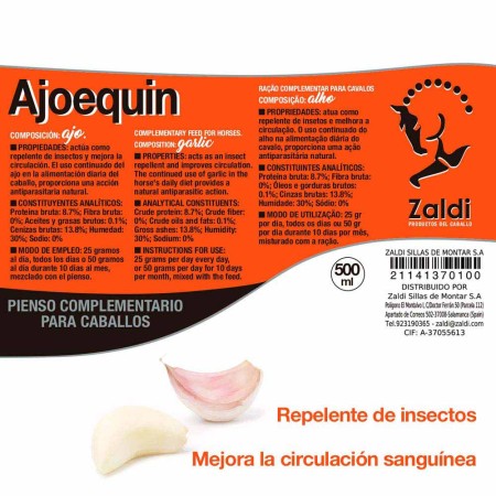 PIENSO COMPLEMENTARIO "AJOEQUIN" DE ZALDI (600g)
