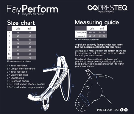 Brida de Doble Rienda "FAYPERFORM" de PRESTEQ