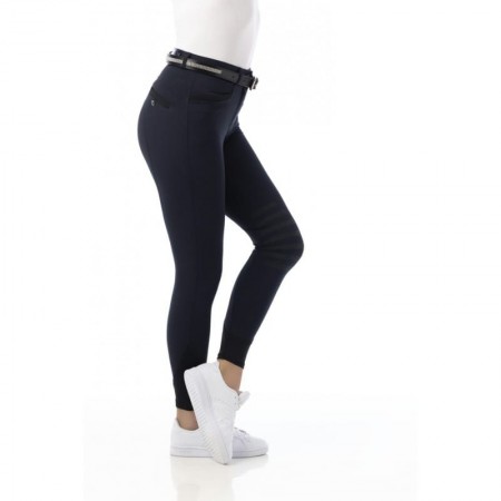 OT Pantalón "SAFIR" con Rodillera de Silicona de EQUITHÈM Negro Talla 12 años