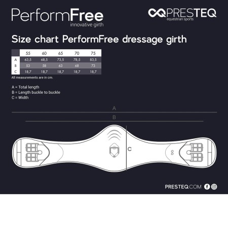 Cincha de Doma "PERFORM FREE" de PRESTEQ