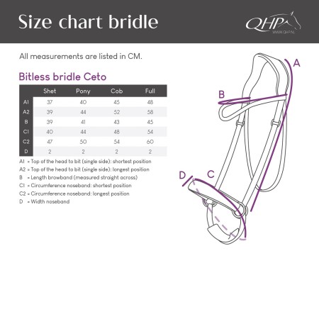 Cabezada bitless "CETO" de QHP