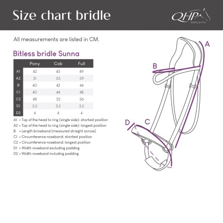 Brida Sin Embocadura "SUNNA" de QHP