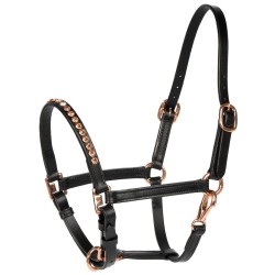 Cabezada de Cuero para Poni/Potro "CRYSTAL ROSEGOLD" de HARRY'S HORSE