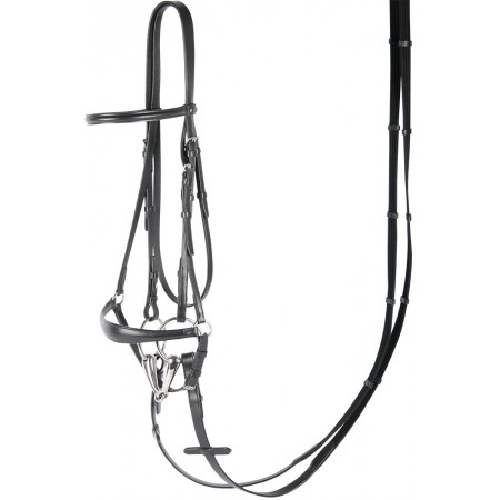 OT Cabezada de montar con muserola alemana de HARRY'S HORSE Negro talla Full