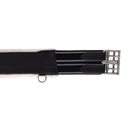 OT Cincha barriguera con borreguito desmontable de QHP Negro Talla 125