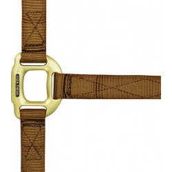 Cabezada de cuadra de nylon con hebillas satinado dorado de EQUITHÈME