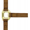 Cabezada de cuadra de nylon con hebillas satinado dorado de EQUITHÈME