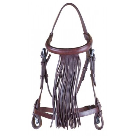 Cabezada vaquera Zaldi Extra artesana con ahogadero color tostado