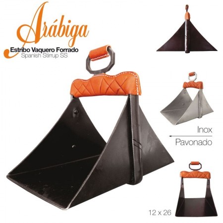 Estribo vaquero Arabiga Inox  12X26