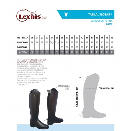 Bota de montar sintética ARIANA de LEXHIS