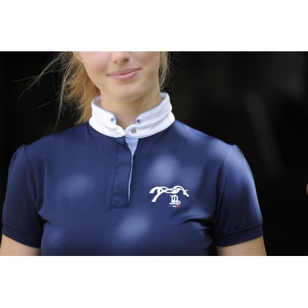 Polo de competición Madrid en manga corta de Pénélope Leprevost