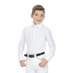 Polo competición niño manga larga Equi-Thème Mesh
