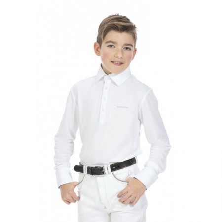 Polo competición niño manga larga Equi-Thème Mesh