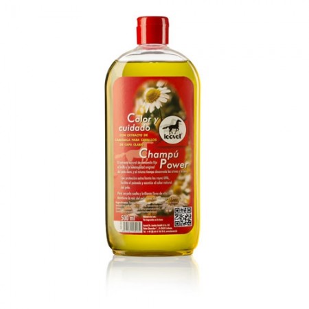 Champú Power para caballos de pelaje oscuro 500ml de LEOVET 