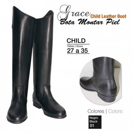 Botas de montar de piel para niño Grace