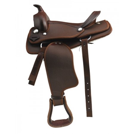 Silla de montar western sintética