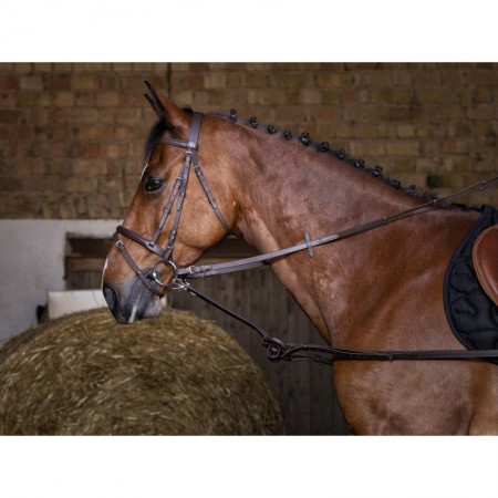 Riendas de atar de cuero con goma Riding world