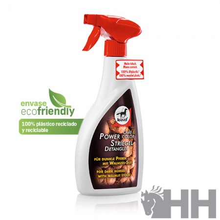 Spray acondicionador de pelo Power para caballos de capa oscura LEOVET