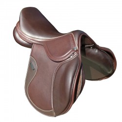 Silla de Montar de Salto Cuero Doble con Puentes Intercambiables de OMEGA LINE