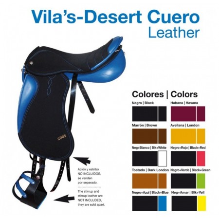 Silla montar Zaldi raid Vila's Desert Cuero