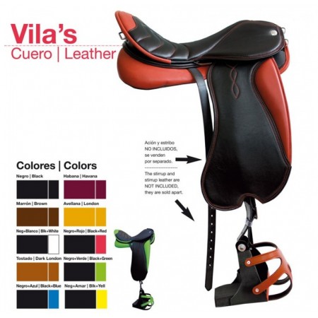 Silla montar Zaldi raid Vila's Cuero