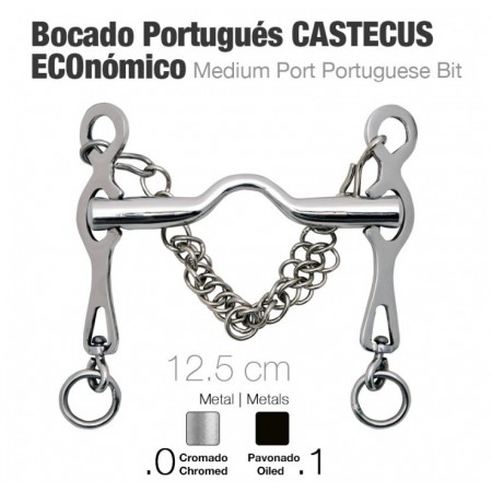 Bocado portugués Eco Cromado 12,5 cm de CASTECUS