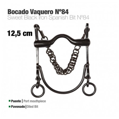 Bocado vaquero Eco. Nº84 Pavonado 12,5 cm