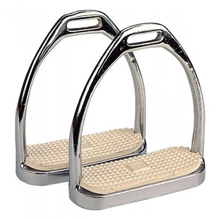 Estribos para silla de montar de acero cromado 