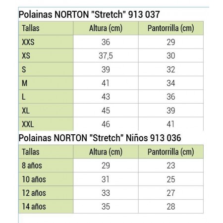 Polainas sintéticas niño Norton Stretch