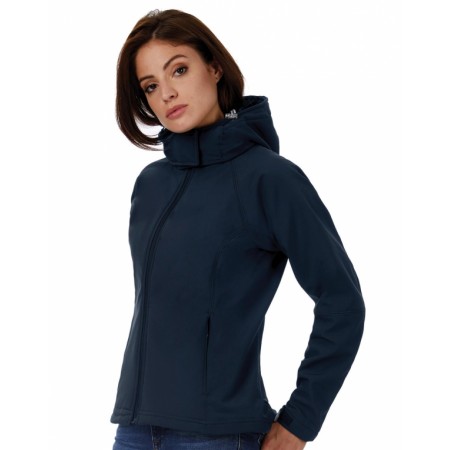 Chaqueta Personalizable Softshell con Capucha para Mujer
