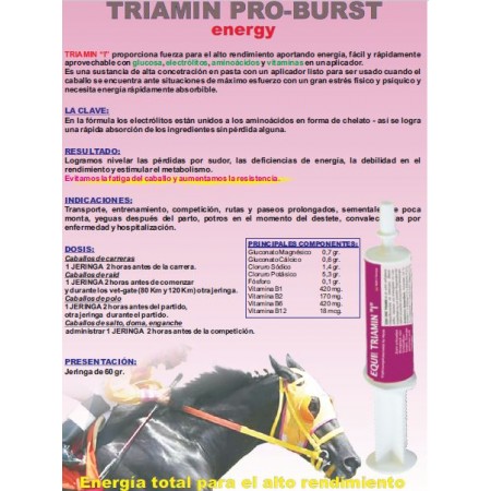 Triamin Pro Burst Equi 2000 para Caballo