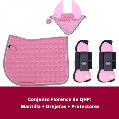 Oferta Conjunto de Mantilla, Protectores y Orejeras Florence de QHP