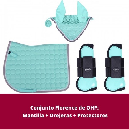 Oferta Conjunto de Mantilla, Protectores y Orejeras Florence de QHP