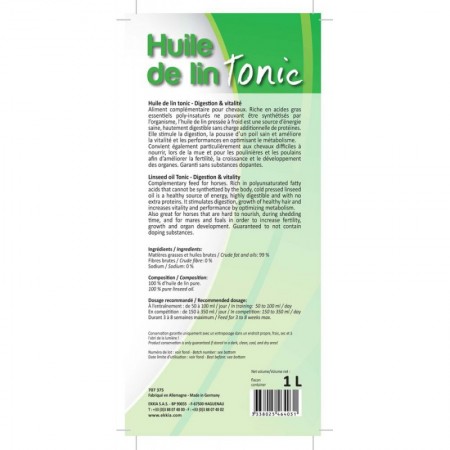Aceite de lino "TONIC" de HIPPOTONIC