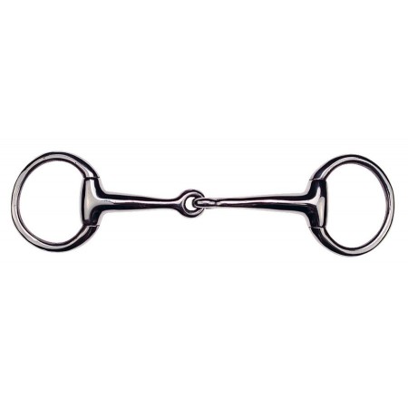 Filete de oliva para caballo con cañones macizos para cabezada de doble rienda de Feeling