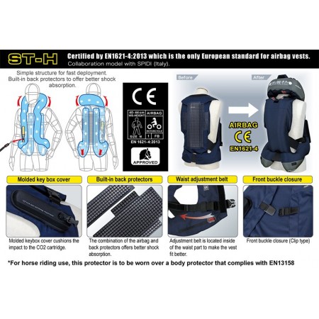 Chaleco Airbag MLV2-H de Hit-Air "Regalo de 1 bombona de repuesto"