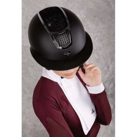 Casco de Montar a Caballo Quantinum Chic con Visera Plana de Fair Play