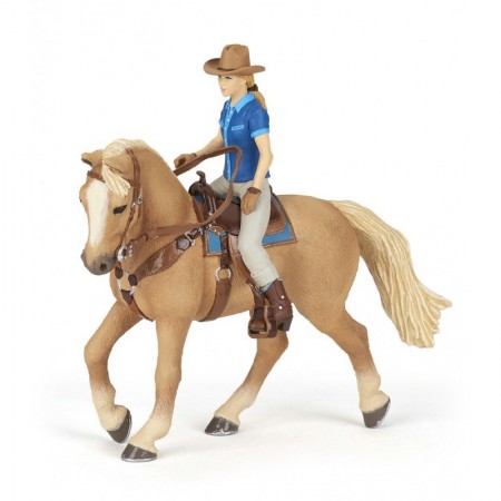 Caballo Western con Amazona de Papo