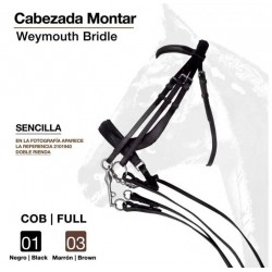 Cabezada de Montar Inglesa Sencilla de Zaldi