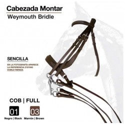 Cabezada de Montar Inglesa Sencilla de Zaldi